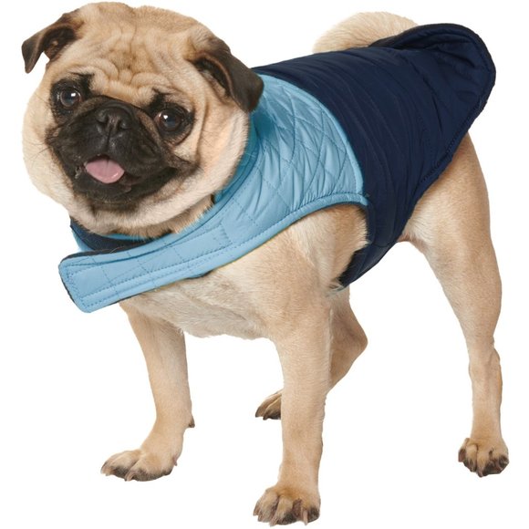 NEW Coleman Diamond Quilt Puffer Dog Jacket - Reversible blue/red 068sn - Picture 4 of 6